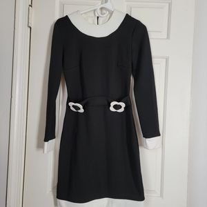 Long Sleeve Black Marmalade Shop Mini Mod Dress XS/S